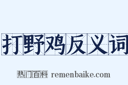 打野鸡反义词是什么意思的图片